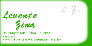 levente zima business card